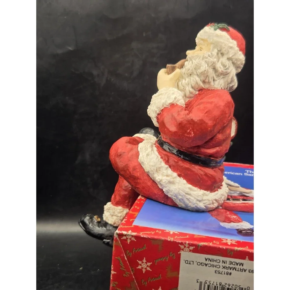 Vtg Artmark Santa Claus Leg Crossed Shelf Sitter Figurine Christmas Holiday 8